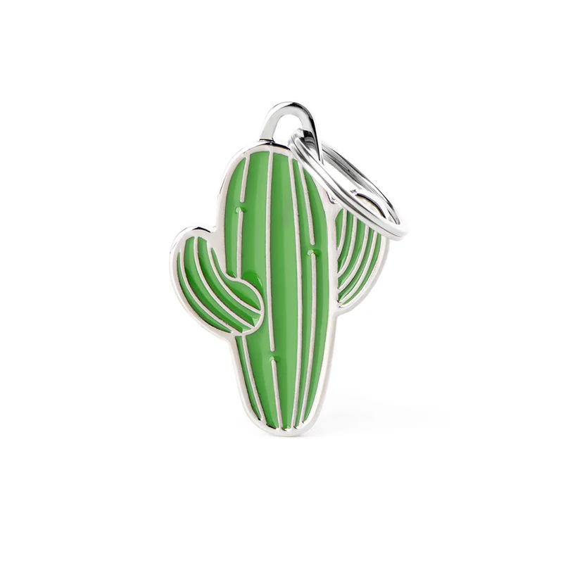 Placa ID Charms en Forma de Cactus para Perros y Gatos | MyFamily 🌵