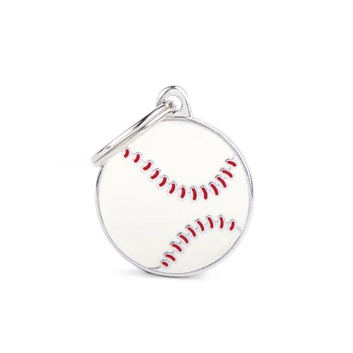 Placa ID Charms Pequeña en Forma de Béisbol para Perros | MyFamily