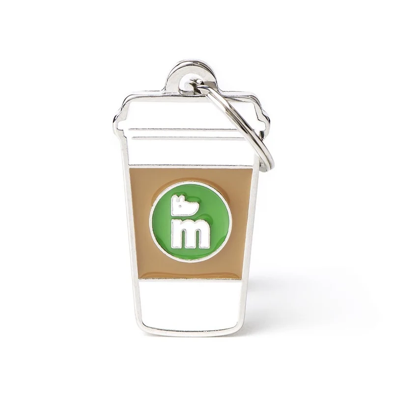 Placa ID en Forma de Cafe para Perros