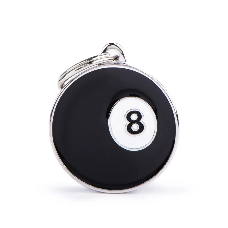 Placa ID Charms Pequeña en Forma de Billar para Perros | MyFamily