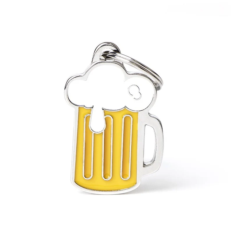 Placa ID en Forma de Cerveza para Perros