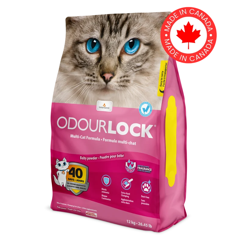 Arena OdourLock Talco de Bebé para Gatos – Control de Olores 40 Días | INTERSAND