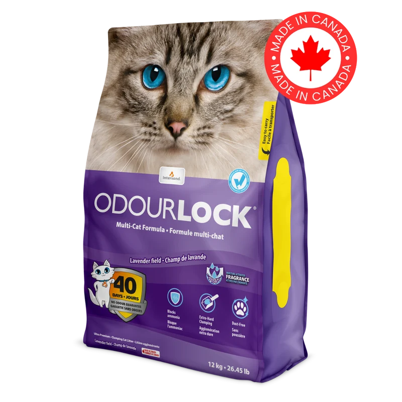 Arena OdourLock Lavanda para Gatos – Control de Olores 40 Días | INTERSAND