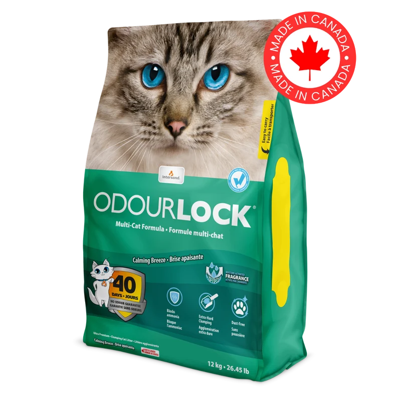 Arena OdourLock Brisa Calmante para Gatos – Control de Olores 40 Días | INTERSAND