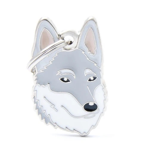 Placa ID en Forma de Perro Lobo Checoslovaco para Perros | MyFamily