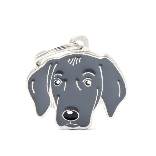 Placa ID en Forma de Weimaraner para Perros | MyFamily