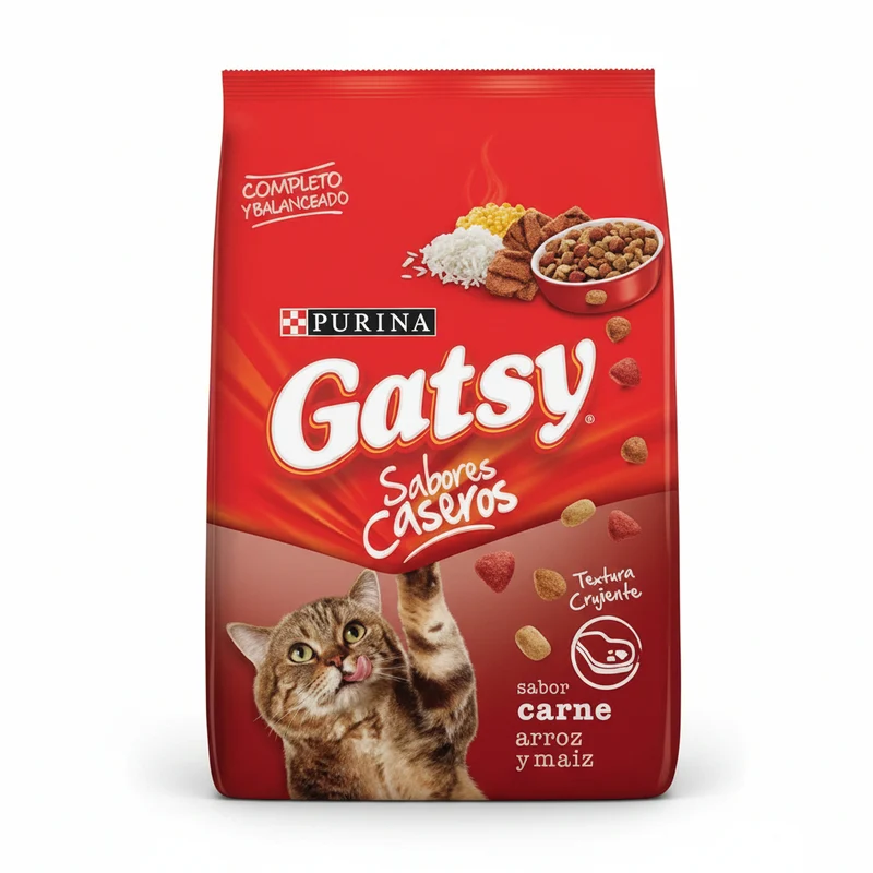 Gatsy Carne. Arroz Y Maíz x 17 Kg