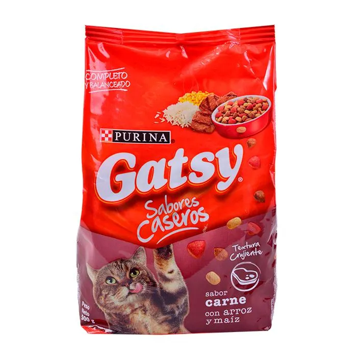 Gatsy Carne. Arroz Y Maíz x 500 Gr