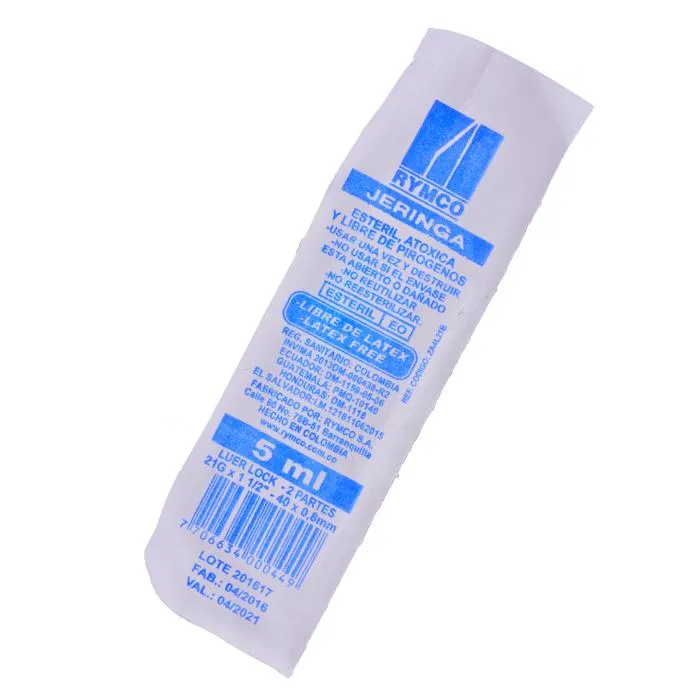 Jeringa Desechable Unidad x 5 Ml