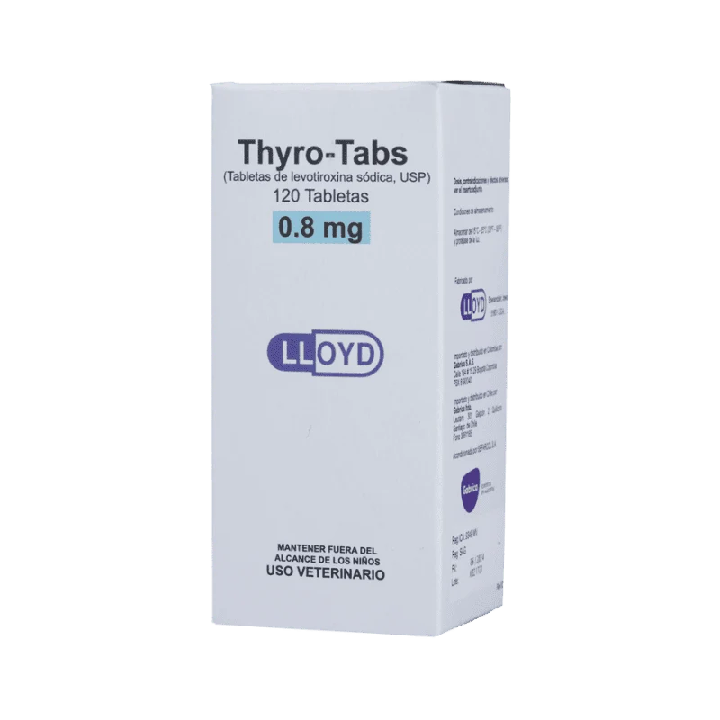Thyro-Tabs Perros 0.8 mg 120 Tabletas