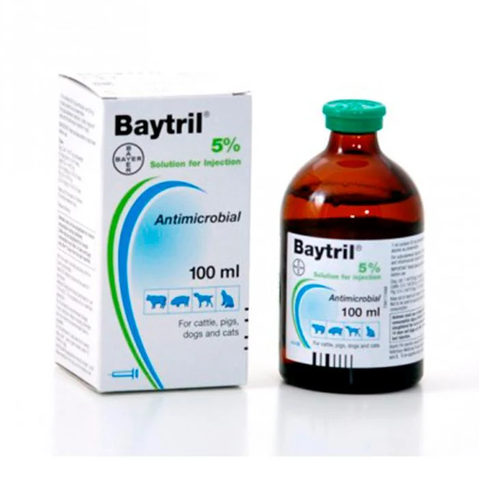Baytril 5% Inyectable Antibiótico