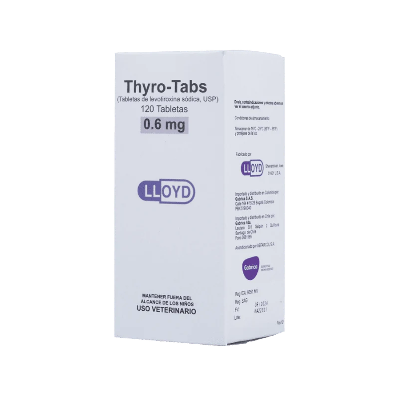 Thyro-Tabs Perros 0.6 mg 120 Tabletas
