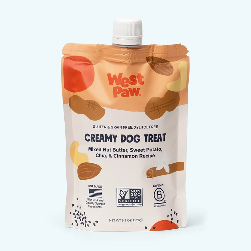 Untable Cremoso de Mantequilla de Nueces con Camote y Chía para Perros - 100% Natural | West Paw