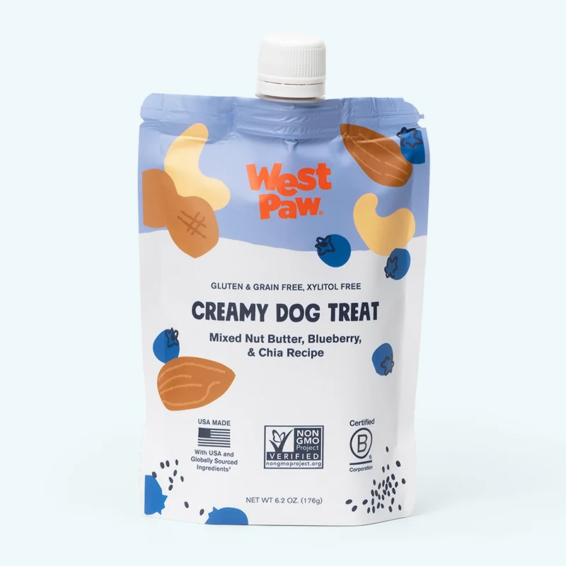 Untable Cremoso de Mantequilla de Nueces con Arándano y Chía para Perros - 100% Natural | West Paw