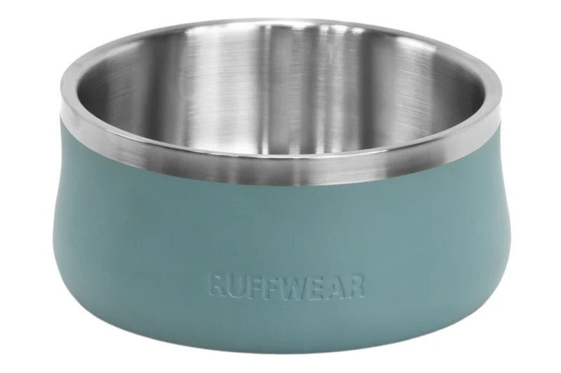 Plato de Acero Inoxidable Basecamp™ para Perros - Color Verde (River Rock Green) | Ruffwear®