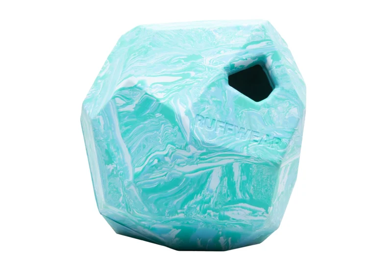 Gnawt-a-Rock® Azul Glacial (Glacial Blue) - Dispensador de Alimento y Croquetas de Ruffwear®