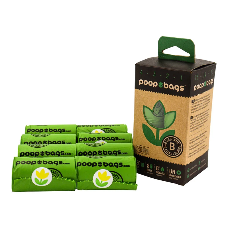 120 Bolsas p/Popo Poop Bags sin Esencia (8 Rollos con 15 Bolsas)