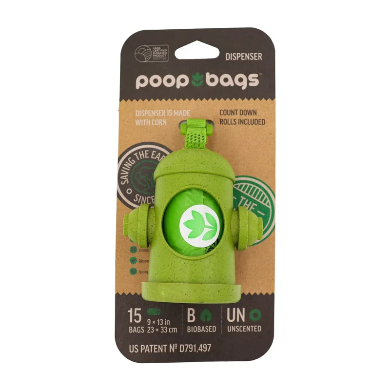 Dispensador de Bolsas p/Popo de Poop Bags con 15 Bolsas