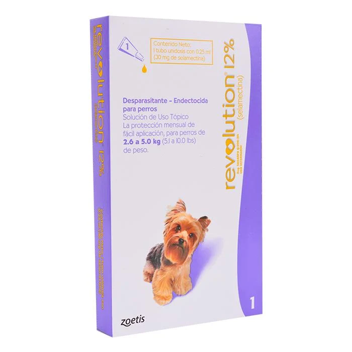 Antiparasitario Revolution Perro 12% 0.25ml (2.6 a 5 Kg)