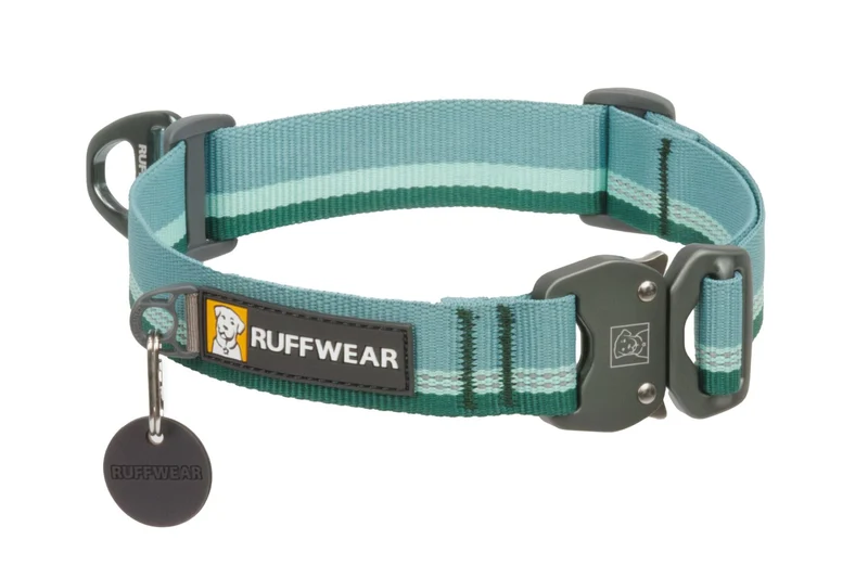 Collar Para Perro Top Rope™ con Hebilla Metálica - Verde (River Rock) | Ruffwear