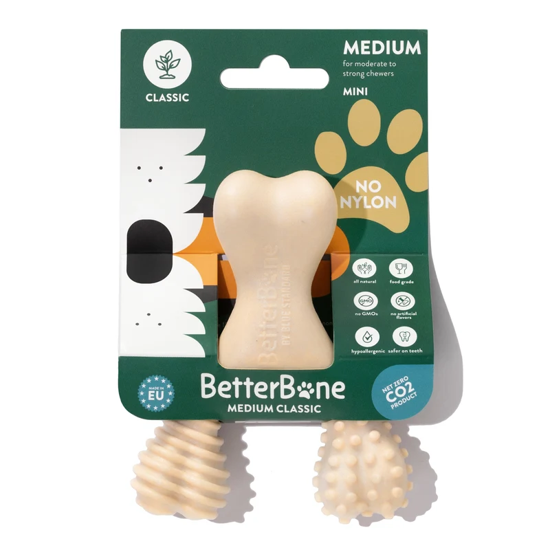 BetterBone MEDIUM: Hueso Masticable HIPOALERGENICO para Perros