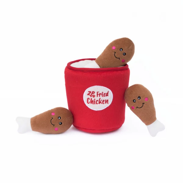 Cubeta de Pollo de Peluche para Perros Zippy Burrow - Chicken Bucket