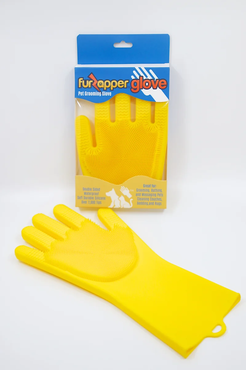 Guante Quita Pelos Para Cepillar Perros y Gatos Mientras los Acaricias - FurZapper Pet Grooming Glove