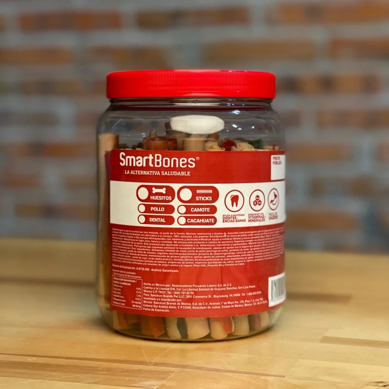 SmartBones Sticks 50 Palitos en Sabores Variados - Premios Tipo Carnaza pero Saludables