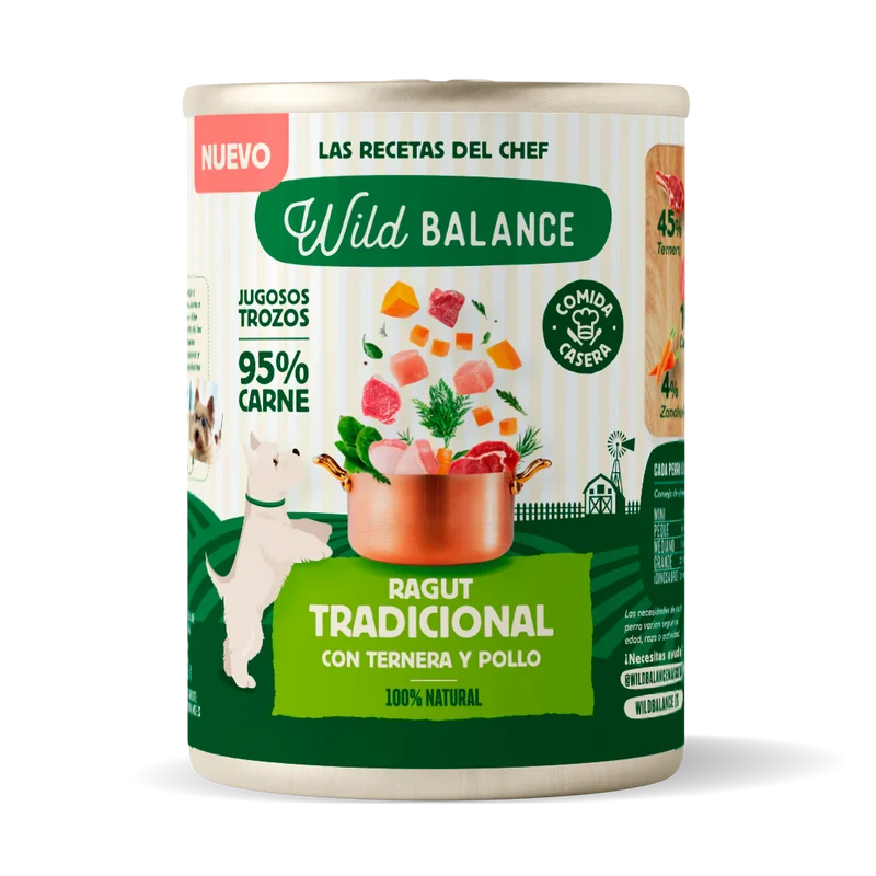 Lata de Ternera, Pollo y Cerdo – Ragut Tradicional - Wild Balance