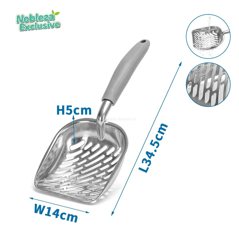 Cuchara de aluminio para arena de gatos