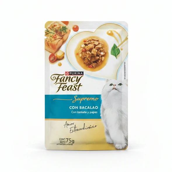 Fancy Feast Supremo para gatos con bacalao x 75 g