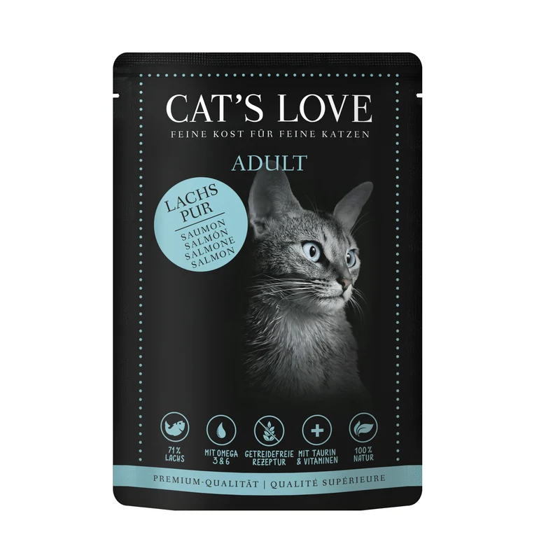 CAT'S LOVE ADULT PURO SALMÓN - 85GR