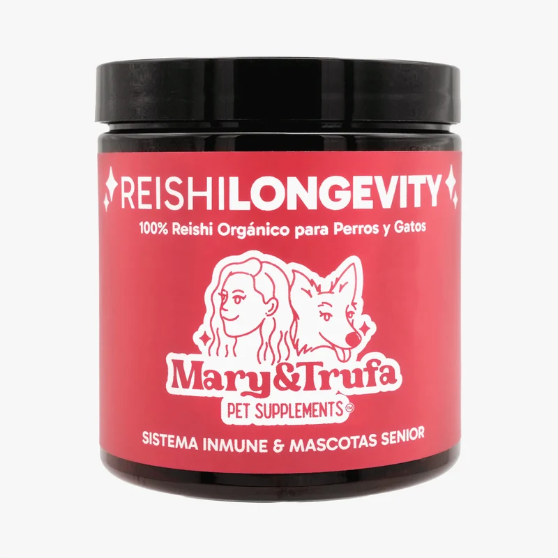 Mary&Trufa - Reishi Longevity 75 g. Regula y Refuerza el Sistema Inmune. Apoyo peludos senior