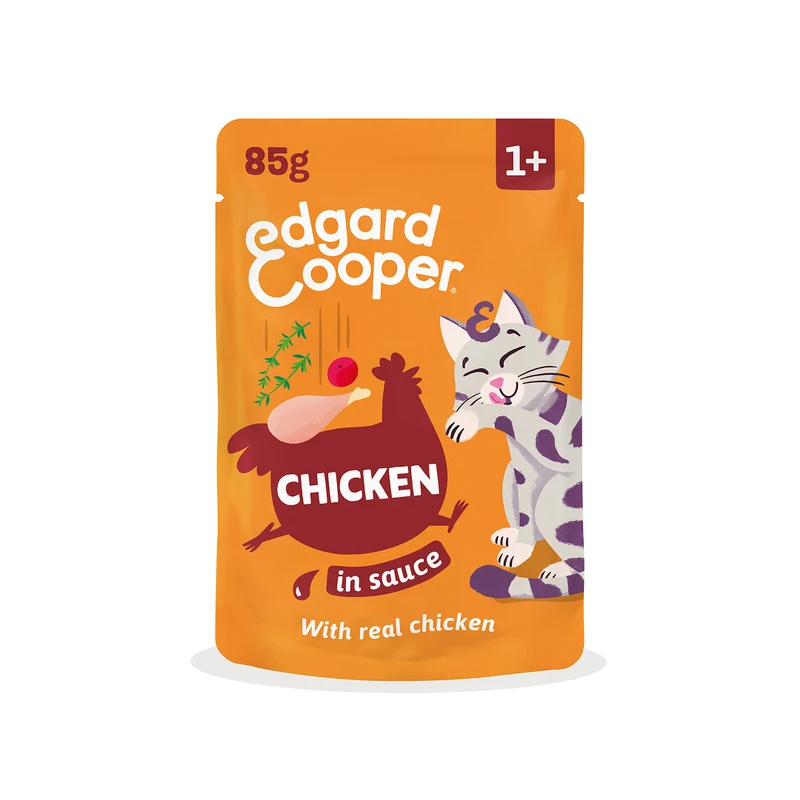 Edgard & Cooper | Pollo en salsa | Pouches 85g para gato