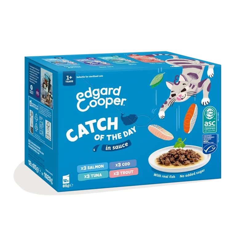 Edgard & Cooper | Pack Ahorro Captura del Día | 12 Pouches 85g para gato