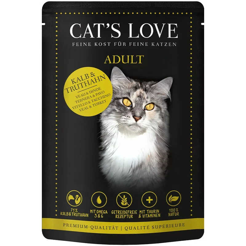 Ternera y Pavo en Paté para Gato | Cat's Love