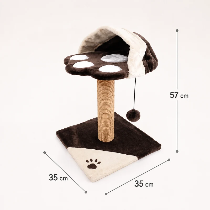 Árbol Rascador con Cueva- 35x35x57cm