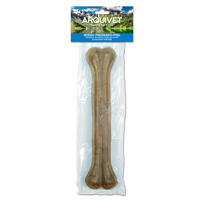 Hueso prensado piel - 30 cm (Bolsa 1 ud.) - Snacks masticables para perros