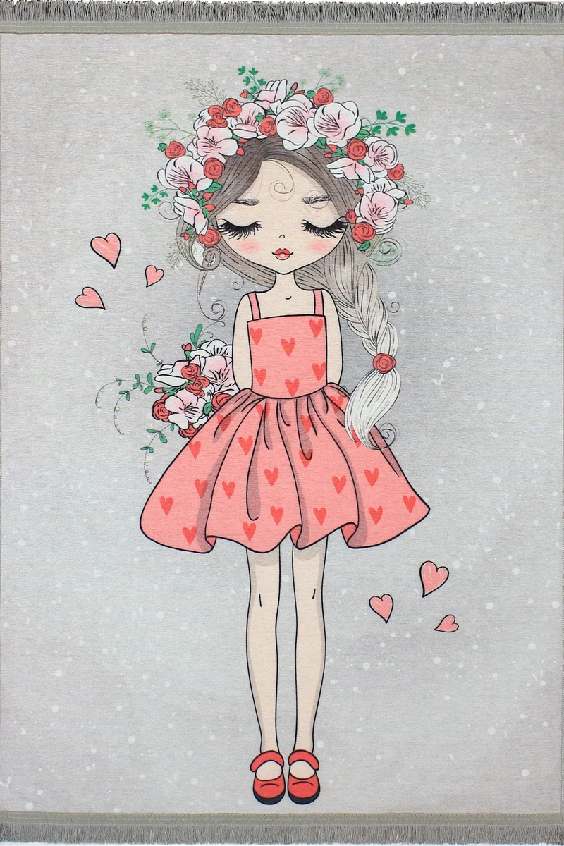 Alfombra Corazón Plateado