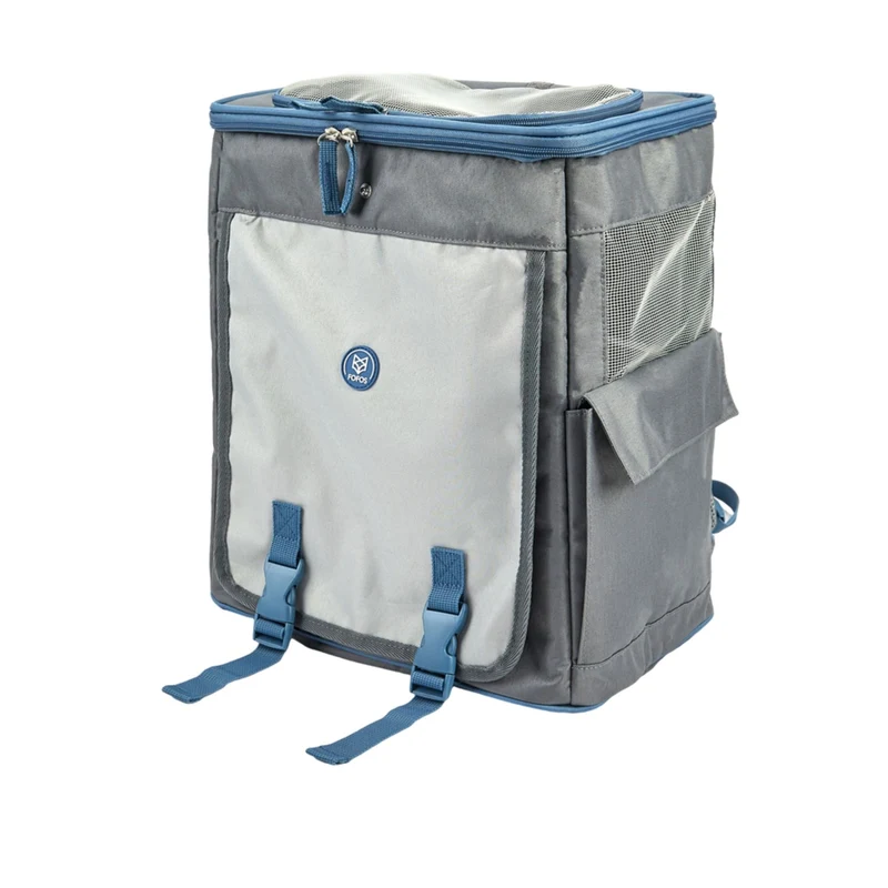 Mochila Transportadora Gris/Azul
