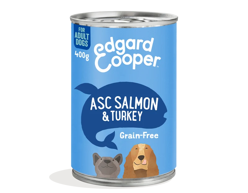 Edgard Cooper | Salmón y pavo con manzana, remolacha y calabaza | Lata 400g