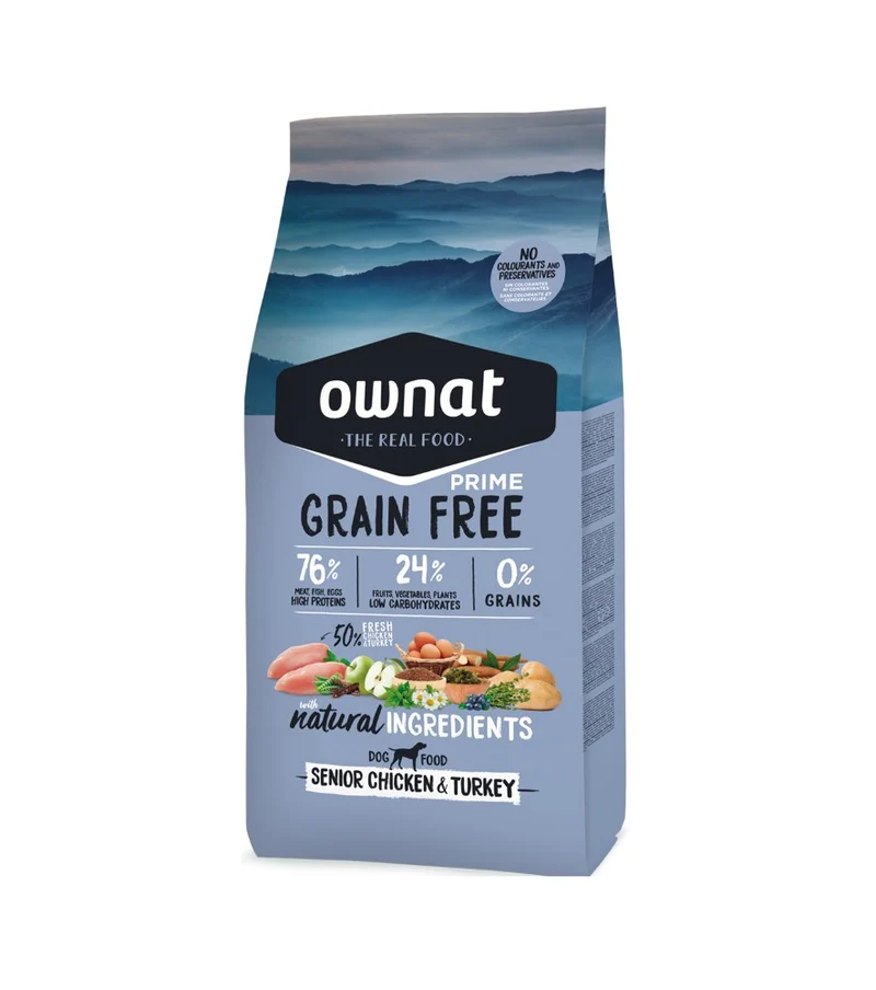 OWNAT GF PRIME SENIOR CHICKEN&TURKEY (DOG) - Pienso para Perros Senior de pollo y pavo
