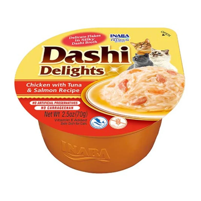 Dashi Delights Pollo Con Atún Y Salmón 70g