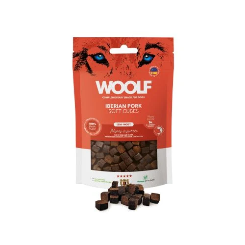 Snacks semihúmedos Woolf - Cerdo Ibérico - Snacks Para Perros 100g