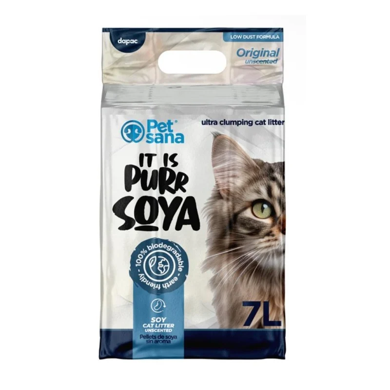 PetSana PURR SOYA – Pellets de Fibras de Soja Ultra Aglomerantes | Lavanda o sin aroma