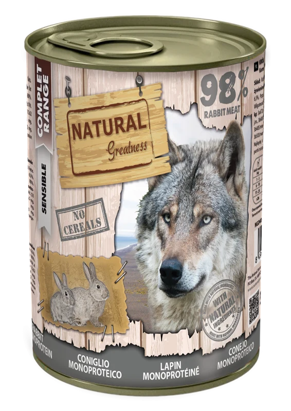 Lata Monoproteica de conejo para Perro | 400gr | Natural Greatness