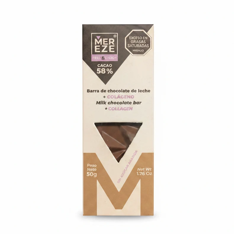 Chocolate de Leche 58% Sin Azúcar/colágeno
