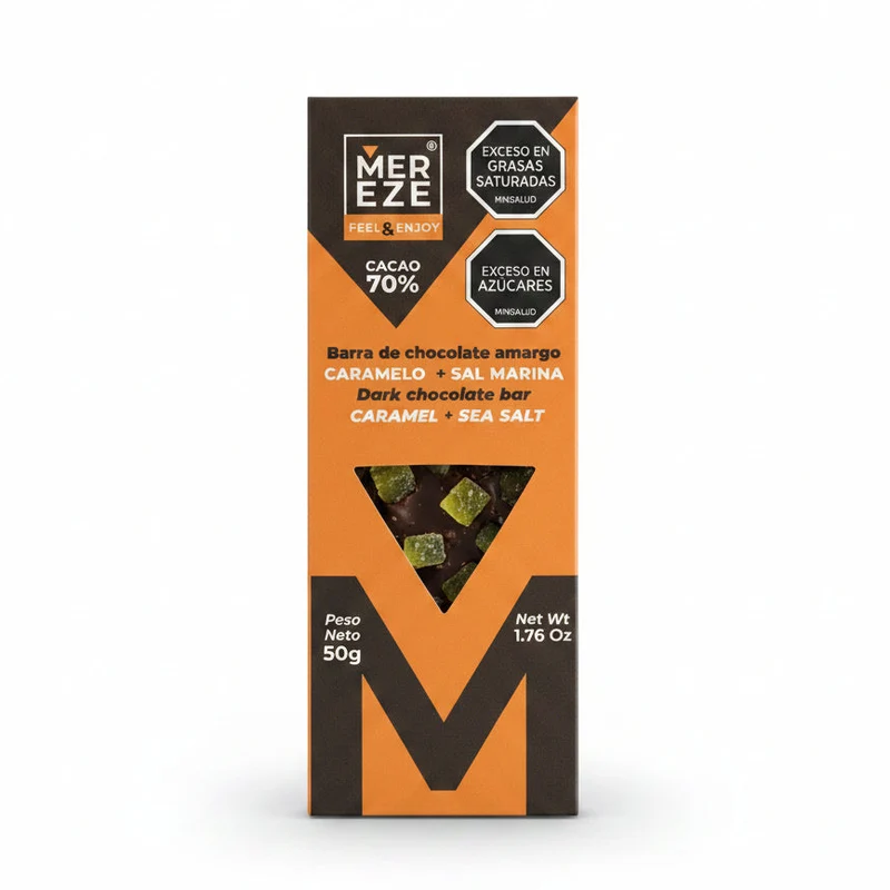 Chocolate amargo caramelo+sal+choc 50g