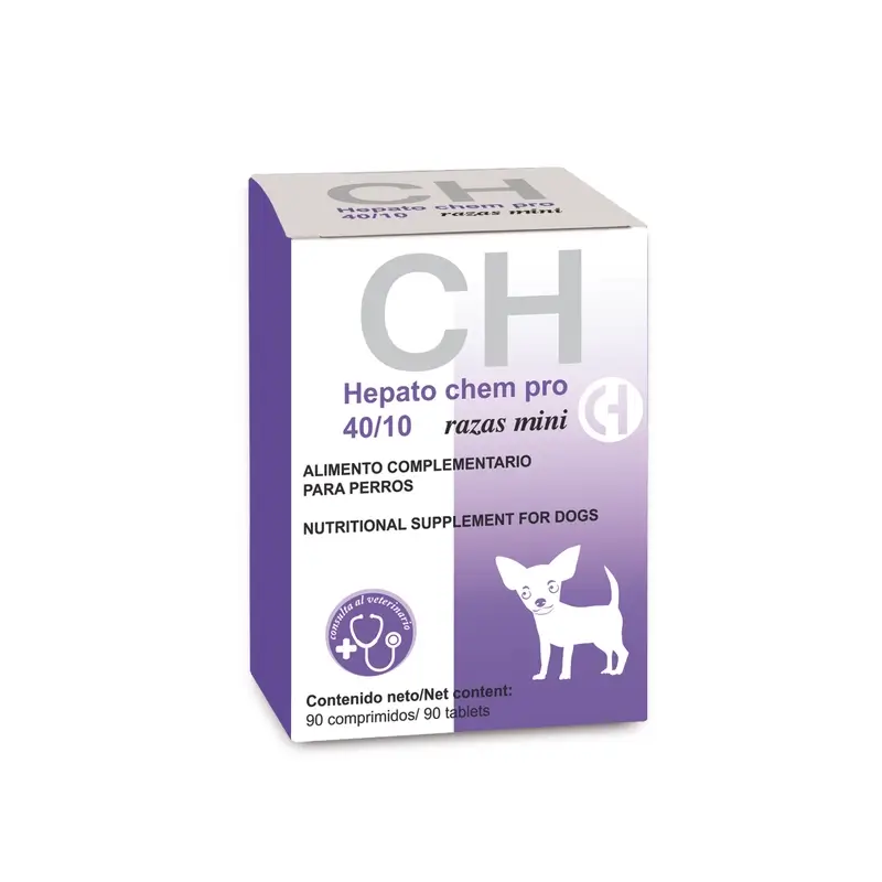 Chemical Hepato Chem Pro 40/10 Raças Mini, 90 comprimidos
