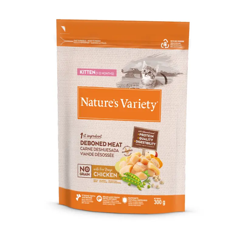 Nature'S Variety Grain Free Kitten - Ração para gatinhos com peixe branco, 300 gr